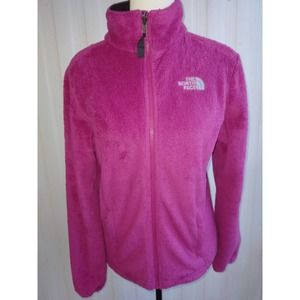 THE NORTH FACE Full Zip Fuzzy Fleece Bright HOT Pink Jacket Women's Size S/P